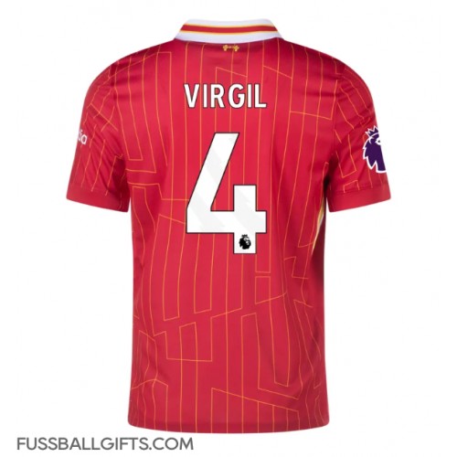 Liverpool Virgil van Dijk #4 Fußballbekleidung Heimtrikot 2024-25 Kurzarm